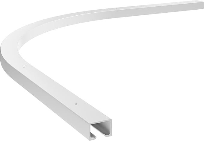 Curtain Track - Corner Section for Ceiling Curtain Track - USA Made - 90 Degree Bend, Pure White