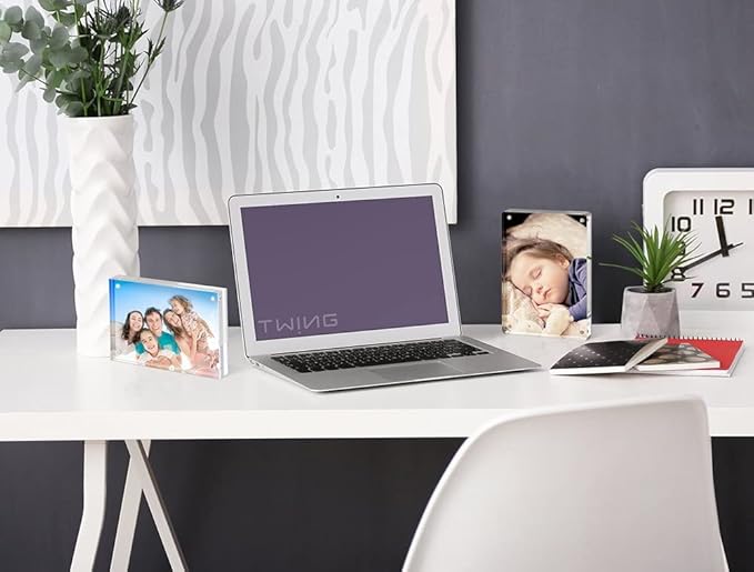 TWING Acrylic Frame 4x6,Magnet Double Sided Picture Frame,12 + 12MM Plexiglass Clear Picture Frames Desktop Acrylic Photo Frame 6 by 4,Gifts Ideal