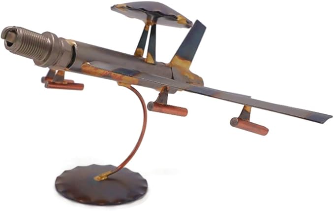 AWACS Plane Collectible Handmade Metal Art Figurine, Desk Accessories, Trophy, Boss Gift, Home Office Décor, Airplane