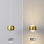 Modern LED Dimmable Pendant Light fixtures,Mini Island Pendant Lighting for Kitchen Island Dinning Room,Bedroom,Bar, Kitchen Island Ceiling Hanging Light Fixtures(gold-3-Pack)