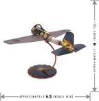 Zero Collectible Handmade Metal Art Figurine, Desk Accessories, Trophy, Boss Gift, Home Office Décor, Aircraft