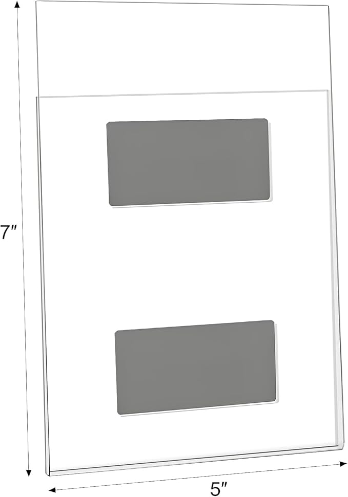 4 Pack Magnetic Picture Frames for Refrigerator, 5x7 Magnetic Photo Holders for Fridge, Acrylic Magnetic Picture Frame for Displaying Frames,Children Artworks