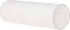 Cylinder Round Memory Foam Support Pillows Cervical Neck Roll Pillow with Pillowcase Soft, Comfortable and Breathable for Sleeping, Chair, Car, Sofa，Travel (White, 17.8x6)