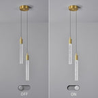 Modern Light Fixture Kitchen Island Pendant Light Dimmable LED Gold Pendant Lights Mini Crystal Pendant Lighting for Bedroom Dining Room Living Room（2-Light ）