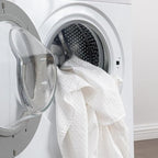 MIYE Pleated Waffle Weave Bed Skirt, Tailored Dust Ruffle 14 Inch Drop Easy Fit, Machine Washable (White, Queen - 14" Drop)