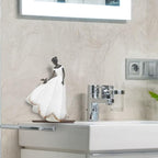 Guichifun Fairy Statue Collection Home Decoration - White Leaf Angel Girls Resin Living Room Bookshelf Decor Garden Outdoor Bathroom Decorations Figurines Gift 5.5 x 3.25 x 8 Inch