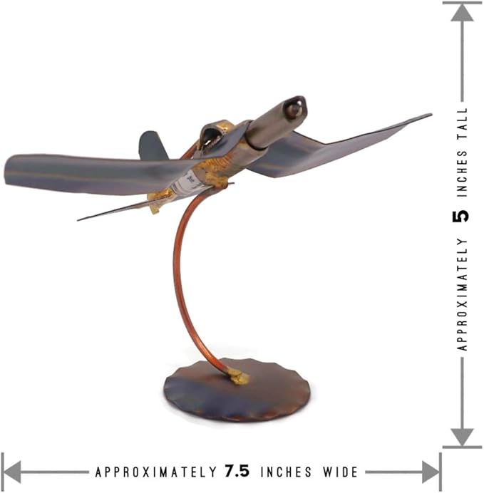 Corsair Collectible Handmade Metal Art Figurine, Desk Accessories, Trophy, Boss Gift, Home Office Décor, Aircraft