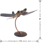 Corsair Collectible Handmade Metal Art Figurine, Desk Accessories, Trophy, Boss Gift, Home Office Décor, Aircraft