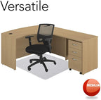 RESILIA Office Desk Chair Mat - for Low Pile Carpet (with Grippers) Clear, 46 Inches x 60 Inches, Made in The USA