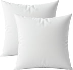 Digital Decor Premium Throw Pillow Inserts Sham - Decorative White Square Form Pillow Inserts - Perfect for Bedroom, Sofa & Couch (2 Pack)