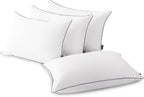 GOHOME Pillows Standard Size Set of 4 - Bed Pillows for Sleeping 4 Pack, Cooling Supportive Hotel Pillows with Premium Soft Down Alternative Fill for Side Stomach and Back Sleepers