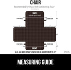 GORILLA GRIP Patented Waterproof Slip-Resistant 23" Chair Protector Cover, for Leather or Fabric Couch Cushion, Large Microsuede Furniture Covers Dogs Pets Machine Washable Slipcover, Brown