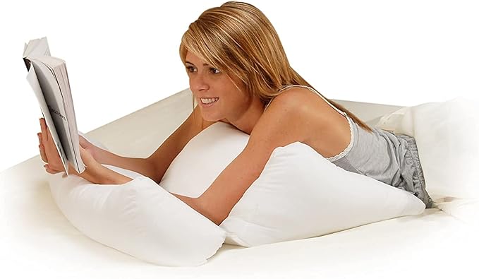 Contour Flip Pillow - 10-in-1 Rest Positions Wedge Pillow for Gentle, Plush Elevation for Back, Knees, Legs or Stomach Support Comfort & Relief - Standard Size (20 inch Width - Pillow ONLY)