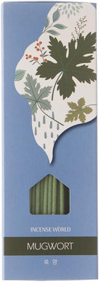 Incense Sticks (Mugwort), 120 Sticks, Korean Incense Stick, Over 90% Natural Scents, Premium Quality, Green (Mugwort)