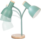 Table Lamp,Wooden Adjustable Desk Lamp,Dorm Lamp&Bedside Lamp for Living Room, Bedroom, Kids Room (Green)
