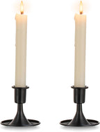 Black Candlestick Candle Holders for Taper : Romadedi Candle Stick Holder Vintage Table Centerpiece Halloween Decoration Wedding Christmas Fireplace Mantel Home Deocr Set of 2