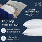 Bed Pillows Queen Size Set of 2 - Pillows for Side and Back Sleepers, Super Soft Down Alternative Microgel Filled Pillows | Comfortable Hotel Luxury Cooling Pillow 20x30 Inches