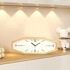 Wooden Retro Wall Clocks, 18 Inches Square Clocks Rectangular Wall Clock Battery Operated Silent Non-Ticking, for Kitchen Living Room Office Home Desk Bedroom (Primary Color)