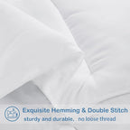 EASELAND Twin XL Down Alternative Comforter - Quilted Duvet Insert for All Seasons, Soft Lightweight with Corner Tabs, Summer Winter Warm Bedding, White 68×92 Inches