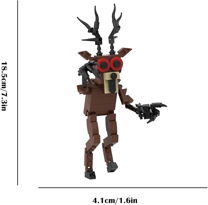 99 N-ights in The Forest 7.3in Block Model DIY Gothic Building Decorative Monster Figurine Ornaments, Creative Collectible Gift, Funny Desk Display