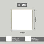 Bronze Bathroom Mirror 36x36 Inch, Brushed Bronze Metal Frame Mirror for Wall, Rounded Rectangle Bathroom Vanity Mirror with Tempered Glass, Anti-Rust, Horizontal/Vertical