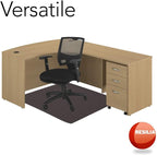 RESILIA Office Desk Chair Mat - for Low Pile Carpet (with Grippers) Black, 48 Inches x 48 Inches, Made in The USA