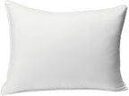 Amazon Basics Down Alternative Pillow for Back Side Sleepers, Medium Density, Standard Size, 26" x 20", 2-Pack, White