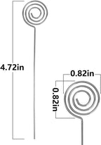 Ring Loop Round Shape Craft Wire Clip Table Card Holders Note Photo Picture Memo Holder for Party Birthday Office DIY Cake Topper Accessories Decoration,30 Pack Silver (Round Shape)