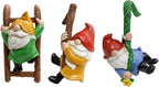 3 PCS Climbing Gnomes Tree Faces Decor Outdoor for Yard, Gnomes Statue, Outdoor Fairy Garden Resin Crafts, Flower Pot Landscape Dwarf, Micro Landscape Pendant Ornaments (3 PCS)