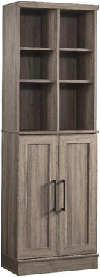 Sauder HomePlus Multi-Room Storage Cabinet with Adjustable Shelves and Door Positioning, Kitchen Laundry Bathroom Pantry Storage Cabinet, in Salt Oak Finish