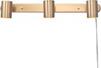 Globe Electric 59469 3-Light Plug-in Track Lighting, Matte Brass, Bulb Not Included