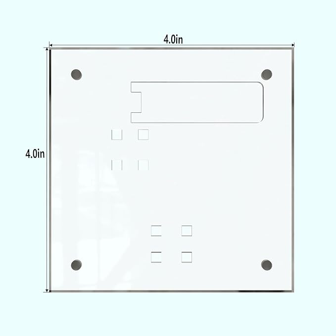 HELPLEX Picture Frames, 1 Pack 4x4 inch Acrylic Picture Frame Clear 4 x 4 Photo Frames Magnetic Picture Frames Ready for Tabletop Display, Effectively Protect Photos from Fading and Yellowing