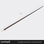 Curtain Wand - Aluminum Curtain and Drapery Pull Rod with Stainless Steel Hardware for Curtains, Draperies, and Room Divider Curtains - 24 Inches, Metallic Bronze - Pack of 2