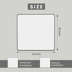 Black Bathroom Mirror 36X36 Inch, Black Metal Framed Mirror for Wall, Rounded Rectangle Matte Bathroom Vanity Mirror with Tempered Glass, Anti-Rust, Horizontal/Vertical