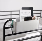 Bedside Storage Organizer Caddy Hanging Organizer Bunk Bed Shelf Holder Pocket for College Dorm Room Baby Bed Rails (Green)