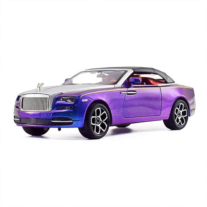 Collectible Toy Car 1/24 Rolls-Royce Dawn Diecast Model Car, Alloy Pull Back Toy Car Vehicles with Light and Sound Exquisite Car Model for Boys Kids Adults Gift