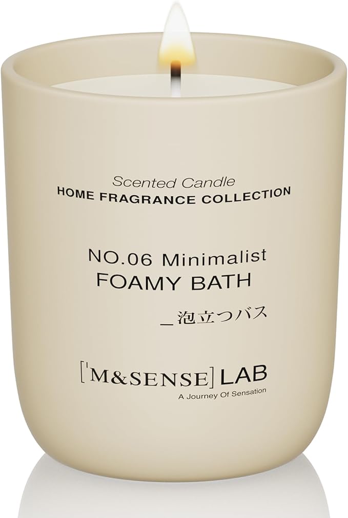 M&SENSE Natural Soy Candle| Fruit Nectar | 5.3 oz | Minimalist Scented Candle for Relaxation, Gifting, Home Décor | for Bedroom, Office, Party Small