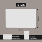 White Bathroom Mirror 72x36 Inch, White Metal Framed Bathroom Mirror for Wall, Rounded Rectangle Matte Bathroom Vanity Mirror, Tempered Glass, Anti-Rust, Horizontal/Vertical