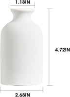 Modern White Small Ceramic Vase Set of 12 for Living Room Bedroom 4.72'' Minimalist Fresh Flower Vases for Home Decor Office Centerpieces Fireplace Nordic Style Gift for Fake Plant 12 Pack