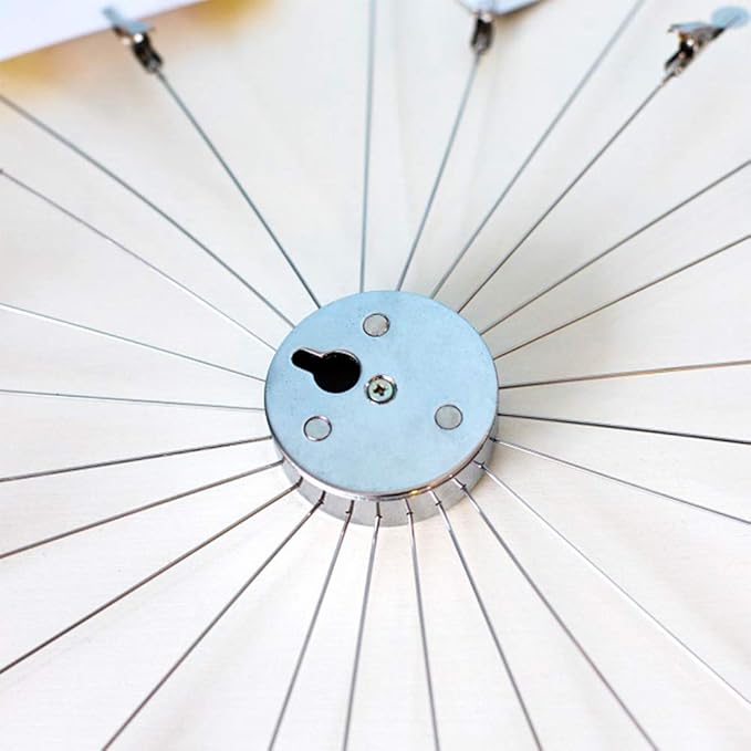 Mollytek Hanging Photo Display Wall Décor Magnetic Collage Board Clip Photo Holder Wall Picture Holder with 24 Clips for Hanging Prints, Instax, Polaroid, Holiday Cards, Artwork(Wall-Mounted)