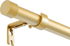 Gold Curtain Rod Adjustable,40-88 Inch Extra Wide Heavy Duty Telescoping 1 Inch Diameter Metal Window Rod Extendable Mounting Brackets Luxurious Gold Finish Home Decor Easy Install Wide Windows Large