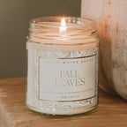 Sweet Water Decor Fall Leaves Candle, Autumn Scented Notes of Apple, Cinnamon, & Nectar, 40+ Hour Burn Time, Non-Toxic Soy Wax Blend, Poured in The USA, Cotton Wick, 9oz Glass Jar with Gold Lid