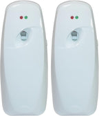 Automatic Air Freshener Spray Dispenser (2-Pack) ，Free Standing or Wall Mounted Automatic Aerosol Spray Dispenser Adjustable Aromatherapy Machines for Bedrooms, Bathrooms,Offices, Hotels (White)
