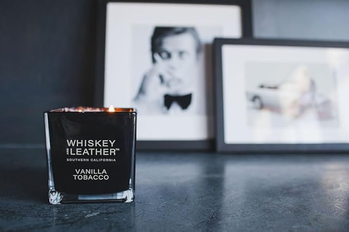 Whiskey & Leather Scented Candle - Speakeasy – Additional Scents and Sizes – 100% Cotton Lead-Free Wick - Luxury Air Freshening Jar Candles - Perfect Home Decor – 16oz
