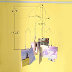 Wind Chime Style Photo Clip Display, Metal Vertical Photo Hanging Display Clips Fan for Hanging Pictures Notes Memo Artworks Collage Dorm Kids Bedroom Decor (Silver, 10 Clips)