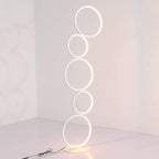 SomSom Modern LED Floor Lamp - Very High Brightness, Indoor Lamp - Living Room Standing Light - Alternative to Halogen - Built in Touch Dimmer - White