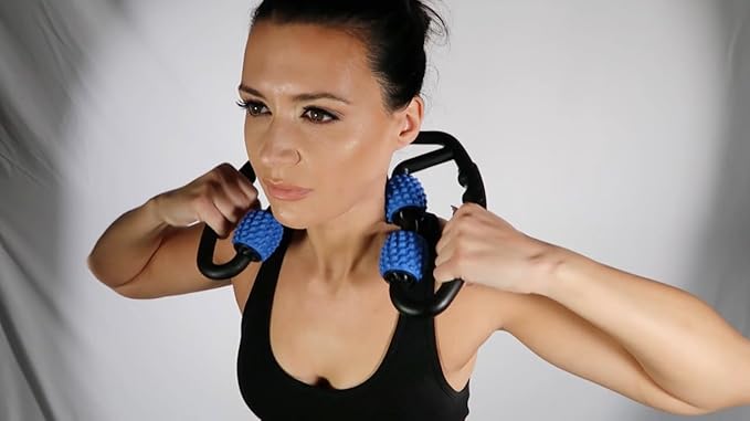 Body Back Trigger Point Pressure Roller Massager for Forearm, Elbow, Hand, Arm, and Leg. Deep Tissue Handheld Self Massager for Tennis Elbow, Golfers, Athletes Myofascial Release