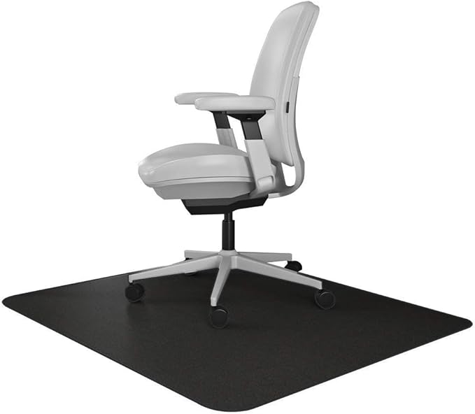 RESILIA Office Desk Chair Mat - for Low Pile Carpet (with Grippers) Black, 48 Inches x 48 Inches, Made in The USA