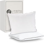 Set of 2 Bed Pillows for Sleeping Standard | Luxury Hotel Quality Gusseted Pillow | Premium Alternative Microfiber Filled | Pillow for Back, Stomach or Side Sleepers
