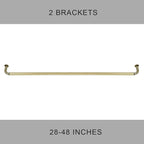 Room Darkening Curtain Rod, Wrap Around Design, Extra-Thick 1-Inch Diameter Single Drapery Rod, Extendable Metal Rod Set for the Blackout Curtains and Sheer (Antique Bronze, 28-48")